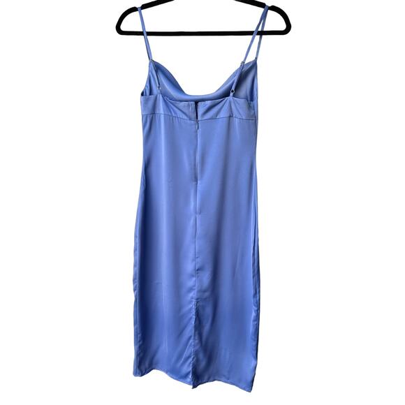 weworewhat cowl midi dress satin charmeuse 0cv slate blue size 0 - Picture 6 of 13